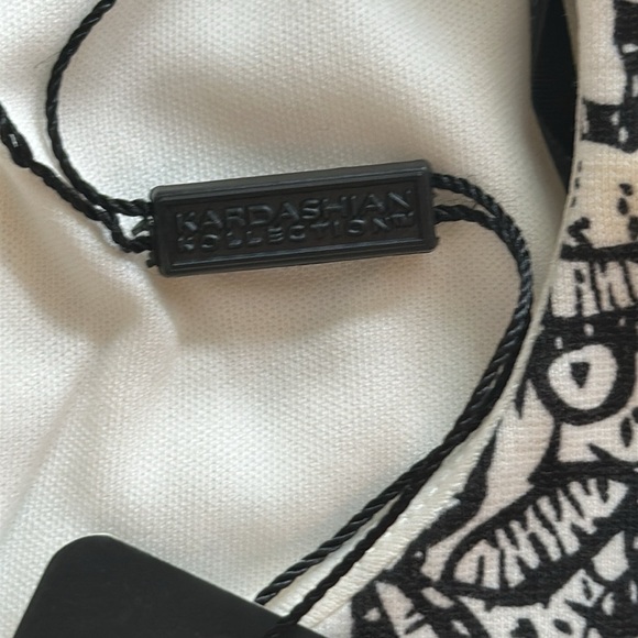 Kardashian Kollection Black and White Striped Midi Dress - Picture 11 of 15